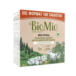 BIO MIO Таблетки для посудомоечной машины с эфирным маслом Эвкалипта 100 таблеток