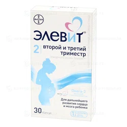 ЭЛЕВИТ 2 и 3 ТРИМЕСТР №30 капс  Мультивитамины