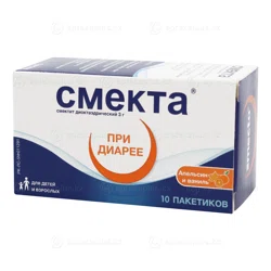 СМЕКТА Апельсин + ваниль 3 г №10 пак  Смектит диоктаэдрический