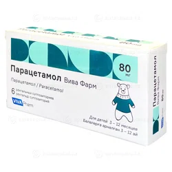 ПАРАЦЕТАМОЛ 80 мг №10 супп Вива Фарм