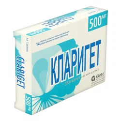КЛАРИГЕТ 500 мг №14 таб Кларитромицин