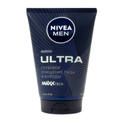 NIVEA MEN Гель для умывания глубокое очищение лица и бороды 100мл
