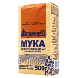 ГАРНЕЦ Мука пшенная цельнозерновая 500гр