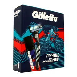 GILLETTE Набор Mach3 Turbo бритва+ пена для бритья 50мл