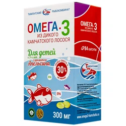 ТЫМЛАТСКИЙ РК  Омега 3 для детей с 3х лет с ароматом апельсина 300 мг