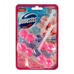DOMESTOS Блок для очищения унитаза Ледяная магнолия