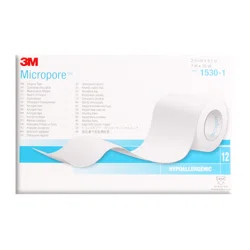 3M Микропор бумажный белый 1530-1, 2,5*9,1 см