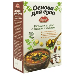 ВЫШНИЙ ГОРОД Основа для супа Фасолевое ассорти с овощами и специями 300гр