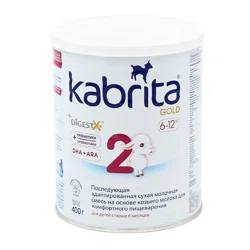 KABRITA GOLD Смесь молочная на основе козьего молока №2 с 6м 400гр