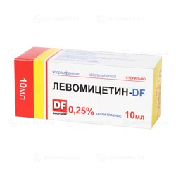 ЛЕВОМИЦЕТИН-DF 0,25% 10 мл гл кап   Хлорамфеникол