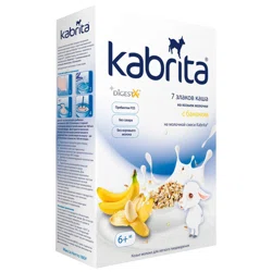 KABRITA Каша 7 злаков на козьем молоке с бананом 6+ 180 гр