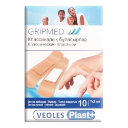 VEOLES PLAST+ Пластырь классический 10шт 7*2см
