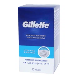 GILLETTE Бальзам после бритья Мгновенное увлажнение 3в1 50мл