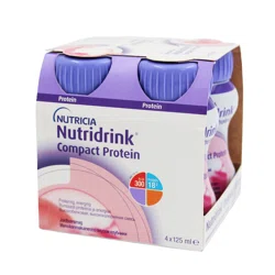 NUTRICIA Смесь жидкая Nutridrink Compact Protein со вкусом клубники 4*125мл