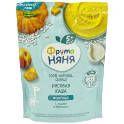 ФРУТО НЯНЯ Каша молочная рисовая с тыквой и абрикосом 200гр 5+