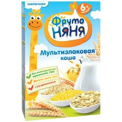 ФРУТО НЯНЯ Каша молочная мультизлаковая картон 200гр