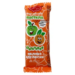 ФРУКТОНИ ПАСТИЛУШКА ВКУС ДЕТСТВА Пастила Фруктовая без сахара Яблоко-Апельсин 1шт