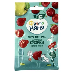 ФРУТО НЯНЯ Кусочки фруктовые Яблоко-вишня 15гр