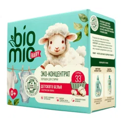 BIO MIO Bio Порошок экологичный с экстрактом хлопка для стирки детского белья 1кг
