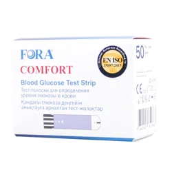 FORA COMFORT Тест-полоски для определения уровня глюкозы в крови 50шт
