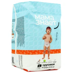 МАМА ЗНАЕТ Трусики детские одноразовые L 14шт