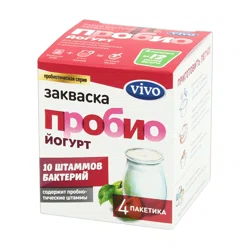VIVO Закваска сухая бактериальная ПроБиоЙогурт 4пак*1,0гр