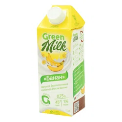 GREEN MILK Напиток растительный Банан 750мл