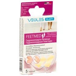 VEOLES PLAST+ Пластырь гидроколлоидный 5шт 7*3,8см