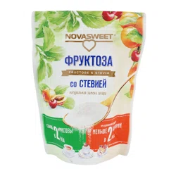 NOVASWEET Фруктоза со стевией, 250гр.