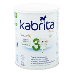 KABRITA GOLD Смесь молочная №3 на основе козьего молока 12м+ 800гр