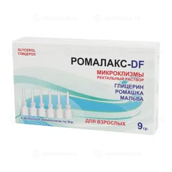 РОМАЛАКС-DF 9 гр №6 фл-микроклизм для взрослых  Глицерин/Ромашка/Мальва