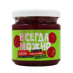 ЗДОРОВОЕ ПИТАНИЕ Джем Всегда Можно брусничный б/с 200гр