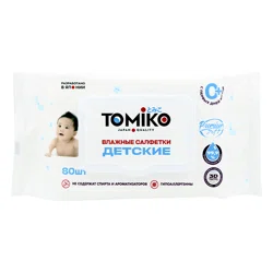 TOMICO Салфетки детские влажные 80шт