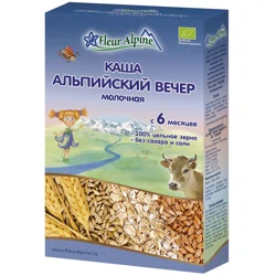 FLEUR ALPINE Каша Альпийский вечер молочная 6м+ 200гр