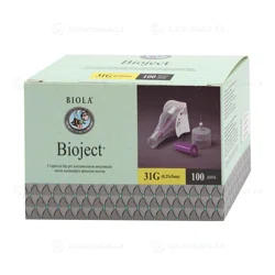 BIOJECT Игла для инсулиновой шприц-ручки 31G 0,25x5мм 1шт