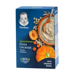 GERBER Каша безмолочная овсяная тыква и абрикос 180г