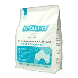 EPSALUTE  Соль Эпсом для ванн с мерной ложкой 1кг