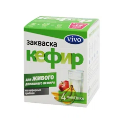 VIVO Закваска сухая бактериальная Кефир 4пак*0,5гр