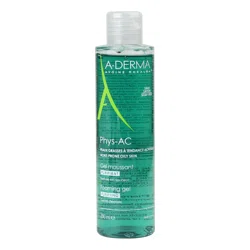 A-DERMA PHYS-AC Гель очищающий пенящийся 200мл