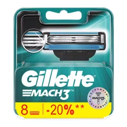 GILLETTE Кассета Mach-3 8 шт