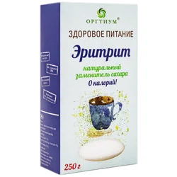 ОРГТИУМ ПЛЮС Эритрит натуральный заменитель сахара 0 калорий  250 гр