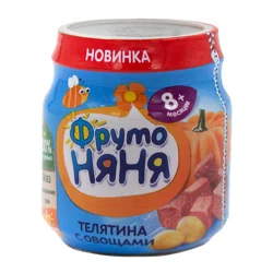 ФРУТО НЯНЯ Пюре из телятины с овощами 100 г