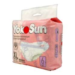 YOKOSUN Трусики менструальные послеродовые ХL 6шт 95-120см