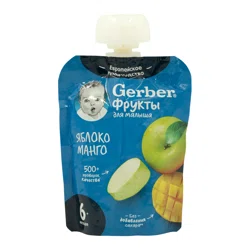 GERBER Пюре яблоко-манго 6+ 90гр