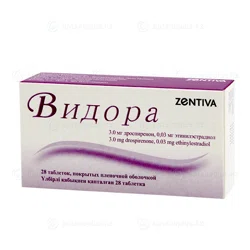 ВИДОРА 3 мг/0,03 мг №28 таб  Дроспиренон/Этинилэстрадиол