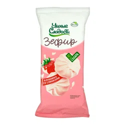 DI   DI УМНЫЕ СЛАДОСТИ Зефир клубника со сливками 50гр