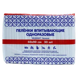 МЕДМИЛ Пеленка 60*90см Впитывающая одноразовая Эконом Лайт 1шт (30)