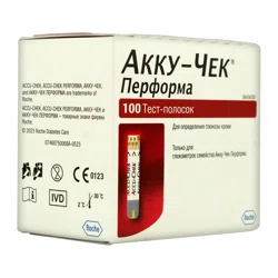 ACCU-CHEK Тест-полоски для определения глюкозы крови №100 PERFORMA на глюкометр