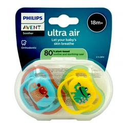 AVENT PHILIPS Соски-пустышки ортодонтические Ultra air 18+