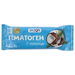 EKZON Гематоген с кокосом 40 гр